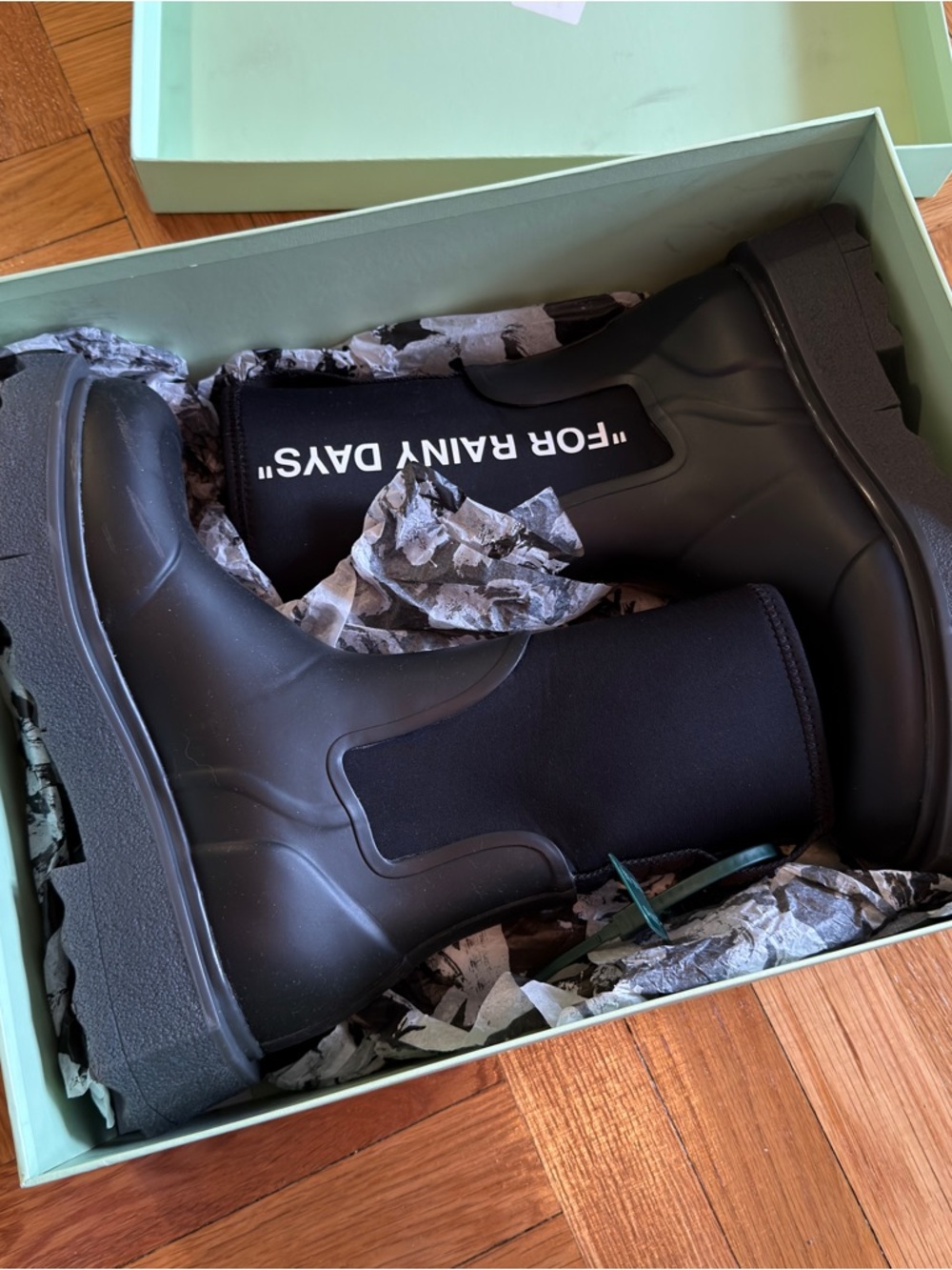 Off-White Black Rain Boots
